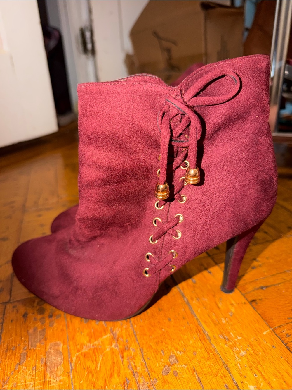 Burgundy Booties